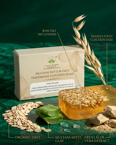 Multani Mitti & Oats Handmade Glycerin Soap 100g