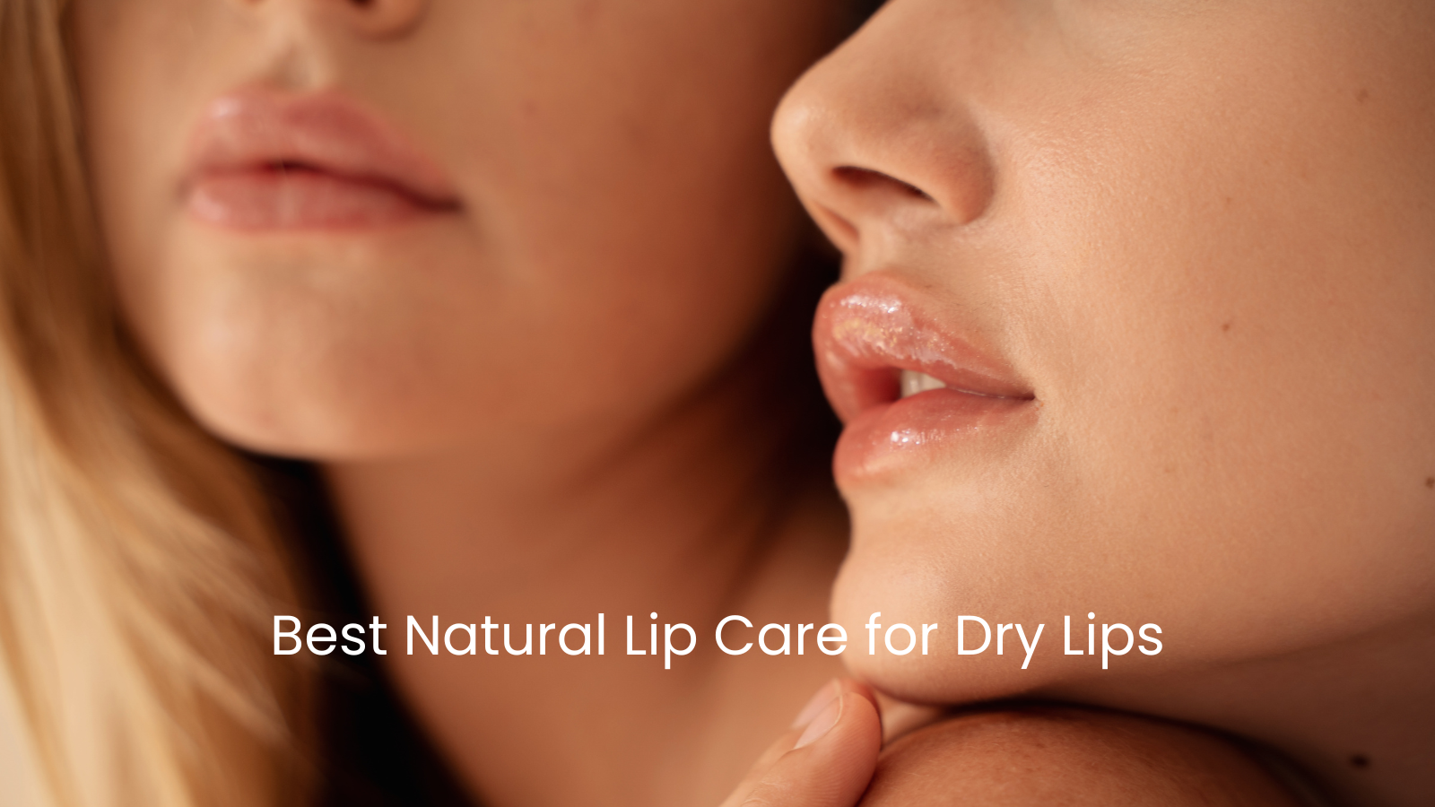 Two healthy, moisturized lips side by side representing the best natural lip care remedies to soothe, heal, and hydrate dry or chapped lips.