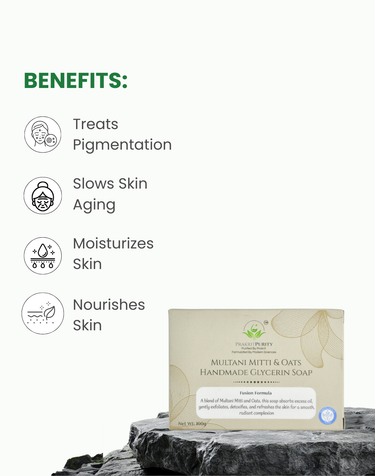 Multani Mitti & Oats Handmade Glycerin Soap 100g